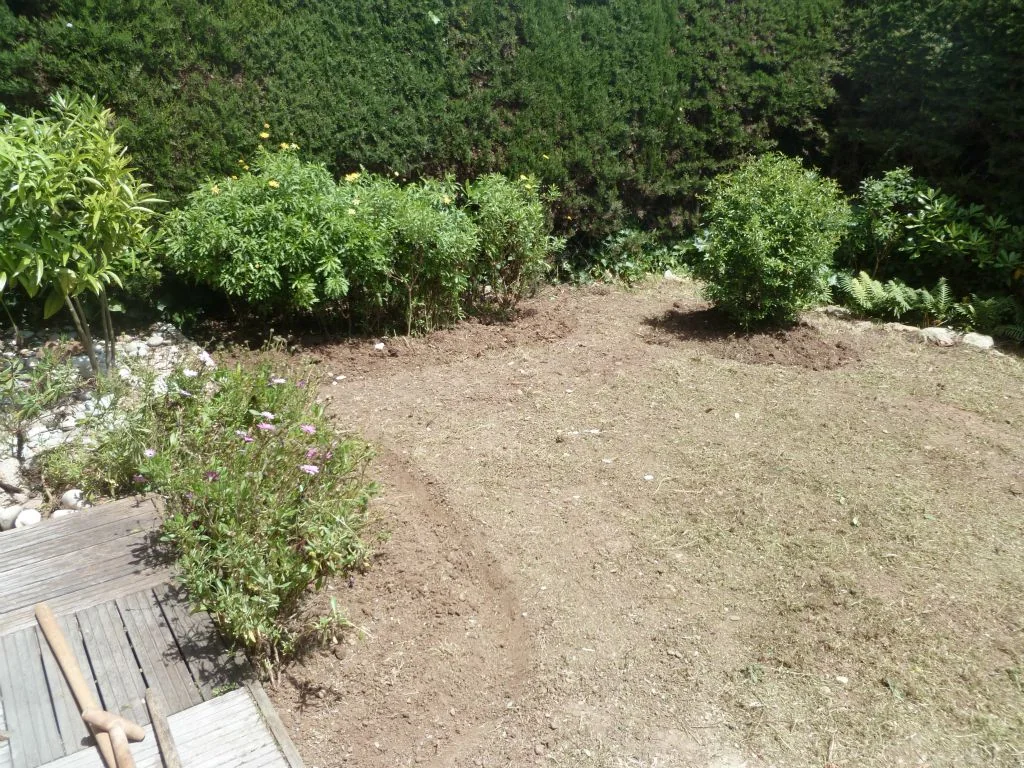 Jardin après remise en état